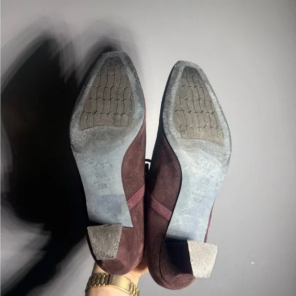 Thierry Rabotin Brown Suede Heeled Mary Jane’s Size EU 38.5 - Picture 3 of 7